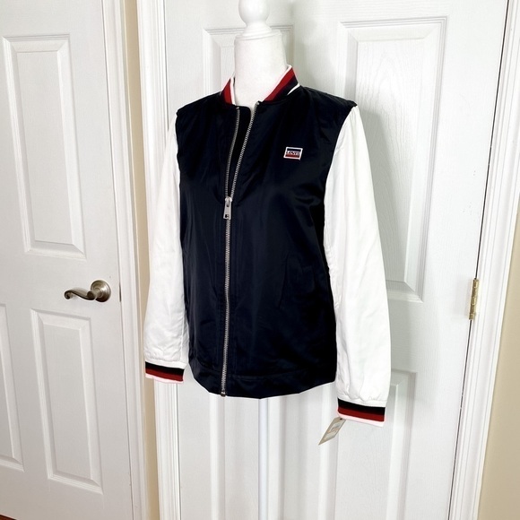 LEVI’S Colorblock Stripe Trim Bomber Jacket Large - Picture 5 of 9